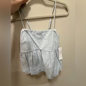 Light Blue Bubble Top